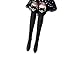 Sanwood Women's Cute Teddy Print Thigh-high Socks Bear Tattoo Stocking Black