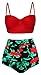 AnniBlue Women Vintage High Waisted Bikini Two Piece Bathing Suit Swimsuits