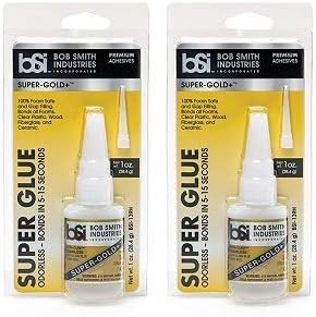 Bob Smith Industries BSI-139H Clear Super-Gold Odorless Foam Safe Super Glue, 1 oz. (Расk оf Тwо)