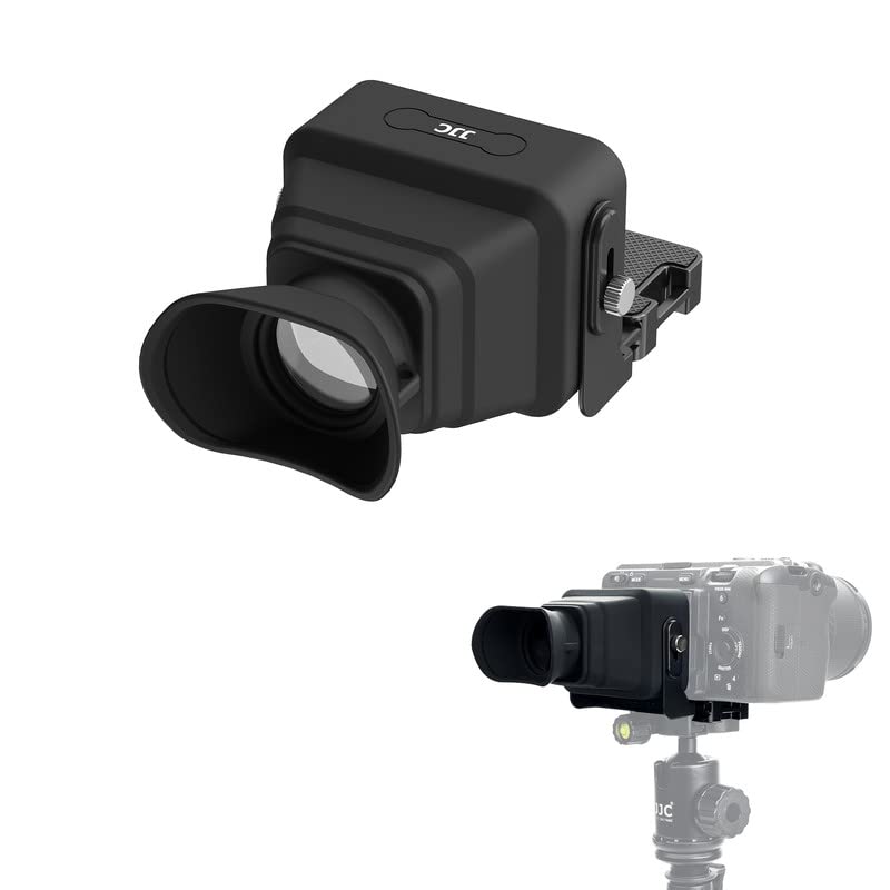 JJC Camera LCD Viewfinder Hood Loupe with Base Plate Kit for SONY FX30 FX3 Cameras, 3X Magnification Magnifier Camera Screen Viewfinder Sunshade Hood