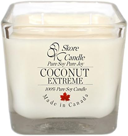 Soy Candles Scented - Coconut Extreme from Skore Candle - 14 oz. Made with pure, natural soywax. Best for eliminating kitchen, pets &amp; athletes odor. Infuse sweet fragrance scents throughout your home