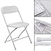 Sandinrayli 10 PCs White Plastic Folding Chairs Commercial Quality Stackable Outdoor Event Wedding Party Chairs
