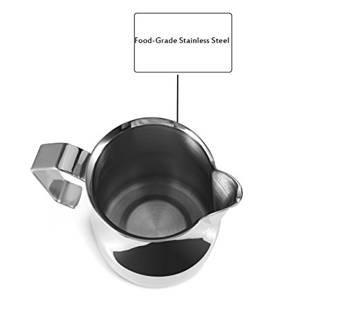 Frothing Pitcher, Windspeed Stainless Steel Milk Pitcher Latte Art Jug Gift (550ml) - Thumbnail 2