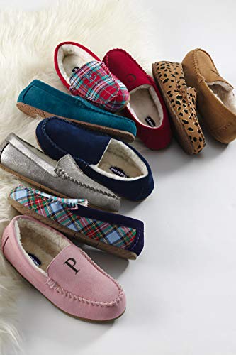 Lands' End Women's Suede Moccasin Slippers, Washed Pink, 7 - Thumbnail 4