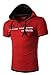WANSHIYISHE Mens Casual Round Neck Printing Short-sleeved T-shirt Hoodie