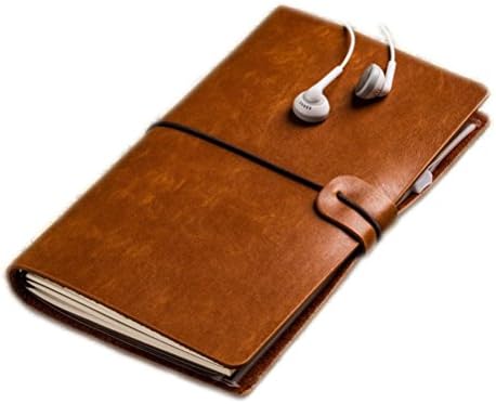 OKASNO Leather Notebook Creative Traveler Notebook Perfect for Writing, Gifts, Fountain Pen Users, Travelers, Professional, Diary. Includes (3PCS Dot/graph/line)Inner Page