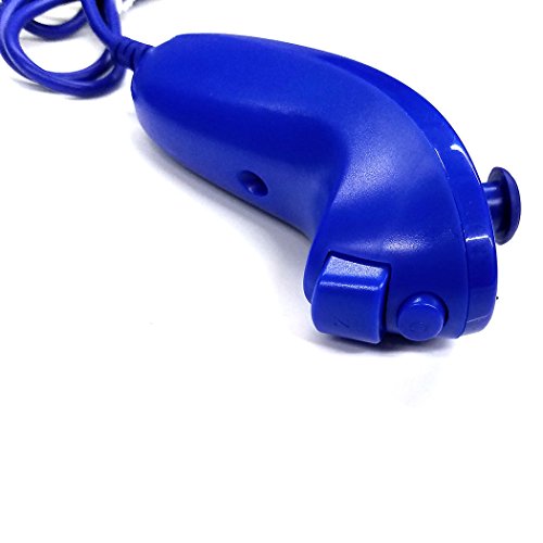 Nunchuck Controller Aoyoho Pack of 2 Blue Replacement Nunchuk Controller for Nintendo Wii Video Game