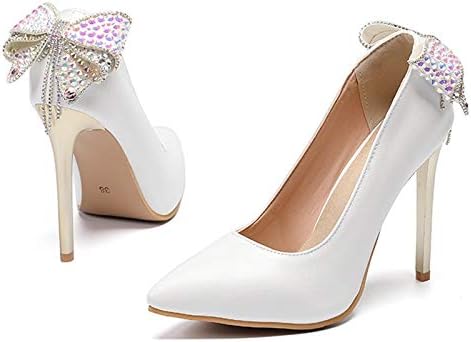 white heels with bow