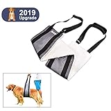 Fine-Pets Dog Sling Harness - Dog Support Lift Harness for Small-Medium-Large Breed Dogs - Small Dog Lifting Hip Harness for Rear Legs - Adjustable Handles and Soft for Elderly Dogs,Disabled,Injuired