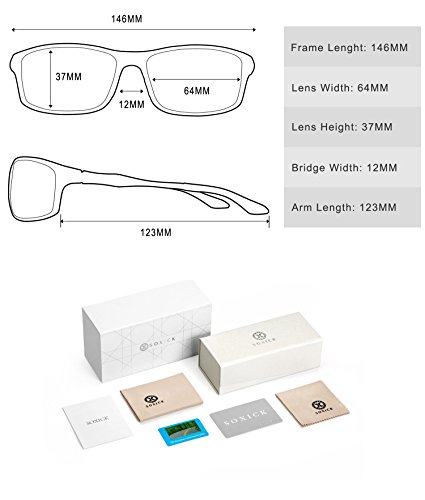 Soxick Polarized Sports Sunglasses For Men UV400 Metal Men's Fashion Retro Wayfarer Driving Sunglasses - Thumbnail 6