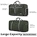 Gonex 60L Packable Travel Duffle Bag Foldable Duffel Bags for Luggage Gym Sports Camping Travelling Cycling Storage Shopping Water & Tear Resistant Dark Green