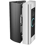 CAVN Angle Mount Compatible with Ring Video Doorbell Pro (Can Create 15/30 / 45 Degree), Replacement Adjustment Mounting Plate Bracket Wedge Corner Kit with Screwdriver and Screws (Black)