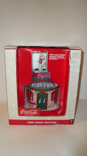 Christmas Collectible LED Lighted Coca-cola Town Square Collection Polar Bear Skate - 2004 Limited Edition