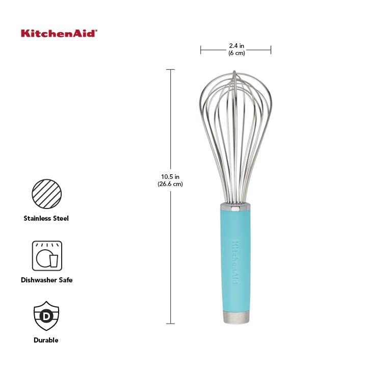 KitchenAid Gourmet Utility Whisk, 10.5-Inch, Matte Aqua Sky