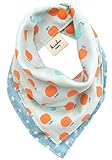 Bandana Bib | Kishu Baby Unisex Baby's Reversible Fruit Dribble Bib | One Size Multicolor