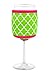 Joe Jacket Wine Glass Insulator, Neoprene Sleeve Drink Holder - Lime Moroccan Tile (many colors avail.)