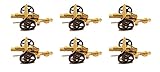 Toy Essentials 6 Pcs Army Desert Cannons with Moving Wheels (4 Inches)