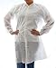 Dealmed SMS Medium White Lab Coat – Disposable Medical Lab Coats, No Pockets, Breathable and Durable (Pack of 10)