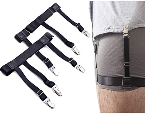シャツガーター ミリタリー サスペンダー Shirt Stays 滑り止め シャツの外漏れを防止 調節可能 男女兼用