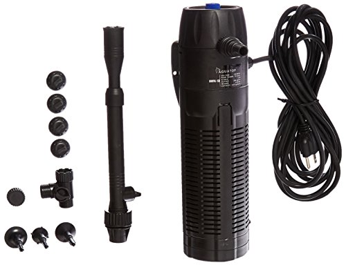 Aquatop 264 GPH Submersible Pond Pump with Fountain Kit – 13-Watt UV Light For Crystal Clear Water, Fresh & Saltwater Use, Great For Water Garden & Koi Pond, Long Power Cord, UVFK-13
