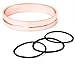 Ashley Bridget Hair Tie Bracelet - Elegant Elastic Holder Bangle Bracelet with Gift Box for Women (Rose Gold Plated)