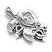 Silvershake Natural Gemstone 925 Sterling Silver Leaf Vintage Style Pendant with 18 Inches Chain Necklace