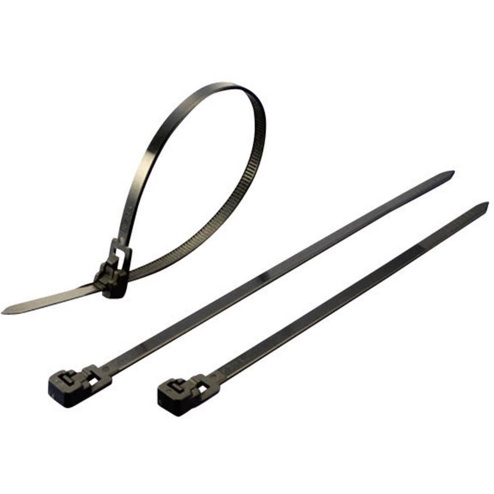 TRU COMPONENTS 1592883 TC-HVC300203 Cable Ties 300 mm 7.60 mm Natural Removable Pack of 100