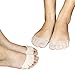 Toe Socks for Women No Show,Ball of Foot Cushons with Toe Sleeve Relief Pain Blister for Boots High Heel Sneaker Sandals (2 Pair Beige)