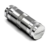 Stash Safe, Spice Press Tool Pill Case Aluminum CNC 5 Piece 3.5 inch 2 Dowels, Portable Ashtray (Silver)