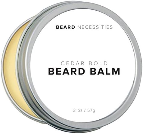 Cedar Bold Beard Balm & Leave In Conditioner By Beard Necessities. Natural Wax Will Soften Mens Facial Hair While Promoting Hair Growth. Tame Your Beard Today! (1 Oz)