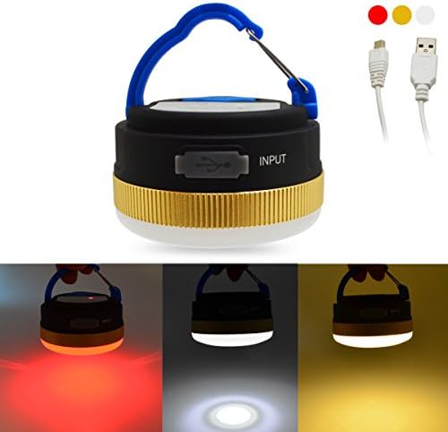 LED Camping Lantern Flashlights Portable Camping Lights 3W USB Rechargeable Lighting for Emergency /Tent Light, Backpacking/ Hiking/Fishing, and Bug Out Bag