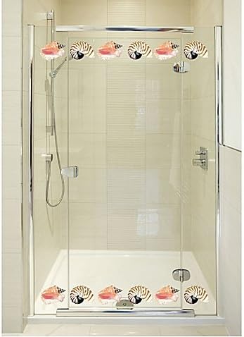 Courtside Market Contour Art Elements Conch Shell Shower Decal l Colorful Finish to your Shower Doors and Glass
