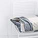 SUSYBAO Blue Checkered Duvet Cover Queen Size 100% Washed Cotton Plaid Duvet Cover Set 3 Pieces 1 Grid Duvet Cover with Zipper Ties 2 Pillow Cases Luxury Soft Blue Checkered Bedding Set Breathable