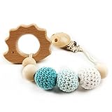 Baby Teether Baby Shower Pacifier Clip Crochet Teether Wooden Baby Teether Toys