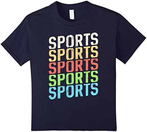 Kids Sports Retro Shirt : Team Player Coach Fantasy Stuff Lover 8 Navy
