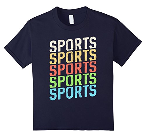 Kids Sports Retro Shirt : Team Player Coach Fantasy Stuff Lover 8 Navy