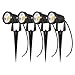 EMANER Outdoor Spotlight LED Landscape Garden Light, 110V-130V Input (Not12V), 5W Very Bright COB 5000K Daylight White, Reliable Aluminium Housing Waterproof with Spiked Stand or Wall-Mount, 4-Pack ...