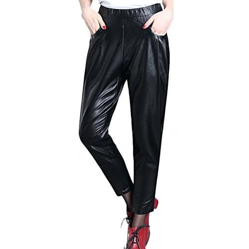 faux leather capri pants
