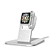 Twelve South HiRise Stand for Apple Watch, Silver | Metal Charging Dock for Apple Watch