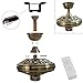 Indoor Ceiling Fan Light Fixtures - FINXIN FXCF03 (New Style) New Bronze Remote LED 52 Ceiling Fans For Bedroom,Living Room,Dining Room Including Motor,Light(5-LED 25W),5-Blades,Remote Switch