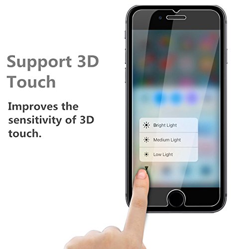 [2 Pack]iPhone 7/8 Plus Screen Protector, 9 HD Hard 99% Clear Tempered Glass Ultra Clear Shatter Proof Screen Protector Support iPhone 7 Plus， iPhone 8 Plus - Thumbnail 5
