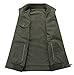 Gihuo Men's Reversible Cotton Leisure Outdoor Pockets Fish Photo Journalist Vest (L, Khaki)