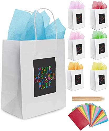 Purple Ladybug 7 White Gift Bags