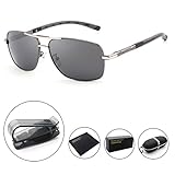 HDCRAFTER Polarized Sunglasses for Men UV400 Protection Lenses Metal Frame