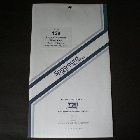 Showgard Strip Style Black Stamp Mounts Size 139