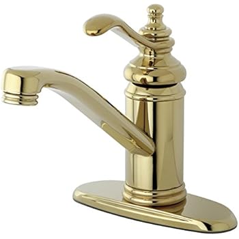 brass faucet handle kingston centerset drain bathroom polished single lavatory templeton push inch sink faucets arc pop depot concord lowes