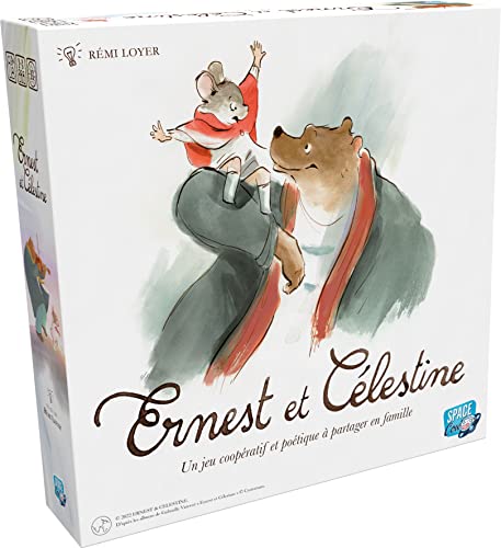 Asmodee Space Cow | Ernest & Célestine | Jeu de société | Jeu Enfant | A partir de 4 Ans | 2 Joueurs | 15 Min