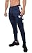 YoungLA Track Pants Men Workout Athletic Joggers Training Tapered Gym 205 Nvywht M Navy White