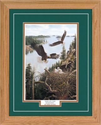 Framed &amp; Matted Wildlife Art "Dawn Of A New Generation"