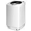 COSTWAY Mini Machine à Laver Lave Linge 240 W avec Un Bucket Automatique,43 x 43 x 75 cm,Charge Supérieure 3,5 kg Blanc